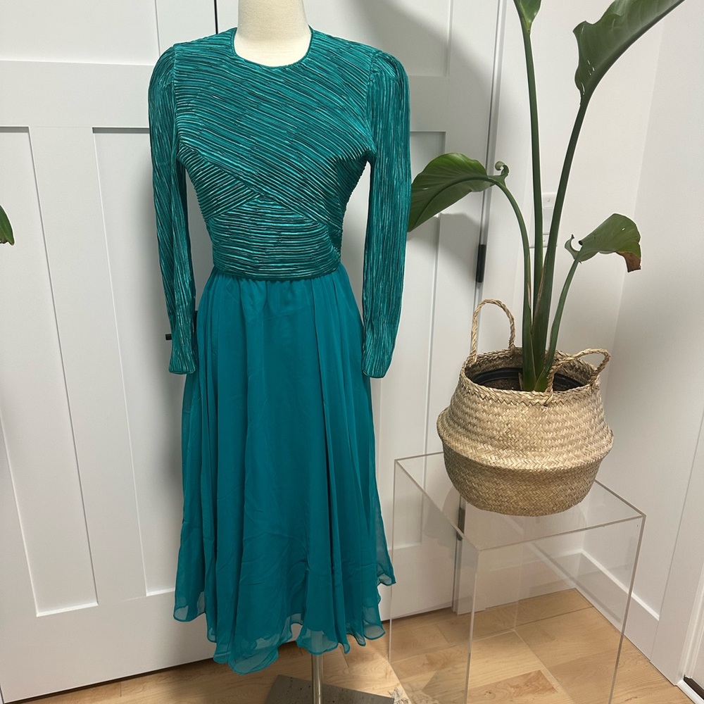 Talbots Teal Long Sleeve Dress